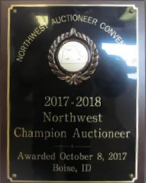 Northwest Auctioneer Convention 2017 - 2018 Northwest Champion Auctioneer